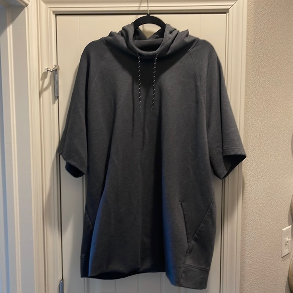 Mens Old Navy Active fleece 3XL XXXL lightweight short sleeve hooded sweatshirt